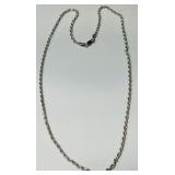 STERLING SILVER 18' ROPE CHAIN 9.1 GRS