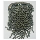 A VINTAGE STERLING SILVER PURSE 36.20GRS