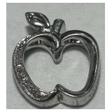 STERLING SILVER APPLE PENDANT 3.2 GRS