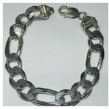 STERLING SILVER ITALIAN LINK BRACELET 47.9 GRS
