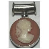 STERLING SILVER CAMEO PENDANT 7.1 GRS