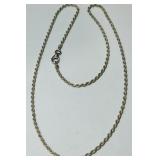 STERLING SILVER ROPE CHAIN 5.2 GRS