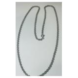 STERLING SILVER 22 INCH ROPE CHAIN 16.70GRS