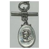 STERLING SILVER CAHIN WITH GREEK MEDALLION 32'