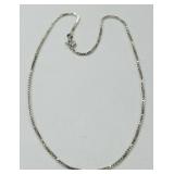 STERLING SILVER BOX CHAIN  16' 3.8 GRS