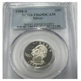 1998 S 25C PR69DCAM SILVER