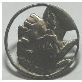 STERLING SILVER BUFFALO NICKEL PIN 5.7 GRS