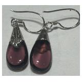 STERLING SILVER TEARDROP EARRINGS 2.7 GRS