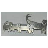 TAXCO STERLING SILVER CAT BROOCH 10.5 GRS