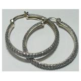 STERLING SILVER HOOP EARRINGS 7.7 GRS