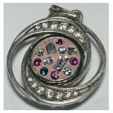 STERLING SILVER CIRCLE PENDANT 4.8 GRS