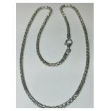 STERLING SILVER FRANCO CHAIN 22' 35.4 GRS