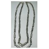 STERLING SILVER 32' CZ CHAIN 66.8 GRS