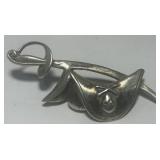 STERLING SILVER DANISH BROOCH 16.3 GRS