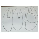 STERLING SILVER CHAINS 6.4 GRS