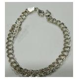 STERLING SILVER CHARM BRACELET 9 GRS