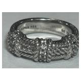 JUDITH RIPKA STERLING SILVER RING 9.1 GRS