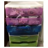 Z - SIX DRAWER STORAGE & JEWELRY MAKING SUPPLIES