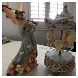 Z - ANGELS & CO FIGURINE & CAROUSEL (J205)