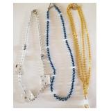Z - THREE COSTUME JEWELRY NECKLACES (J135)