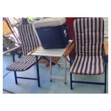 Z - TWO FOLDING CHAIRS, TABLE & COOLER (G42)