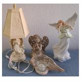 Z - ANGEL LAMP, VOTIVE HOLDER, FIGURINES (K83)