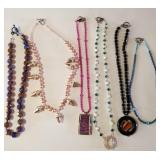 Z - SIX COSTUME JEWELRY NECKLACES (J68)