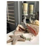 Z - STARFISH, SHELLS, CANDLE HOLDER, BASKET (M19)