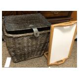 Z - WICKER HAMPER & LAP TRAY (M205)