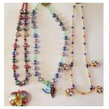 Z - LOT OF THREE COSTUME JEWELRY NECKLACES (J94)