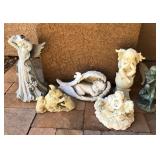 Z - SIX PIECES OF YARD DECOR