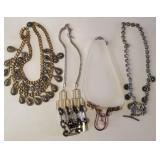 Z - FOUR COSTUME JEWELRY NECKLACES (J72)