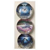 Z - THREE COLLECTIBLE CERAMIC ART PLATES (M26)