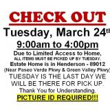 AUCTION PICK UP DAY & HOURS
