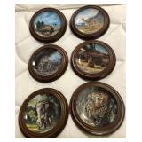 Z - SIX COLLECTIBLE CERAMIC ART PLATES (M135)