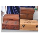Z - FOUR VINTAGE WOODEN BOXES (G15)