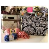 Z - TWO YARN TOTES WITH CONTENTS (J259)