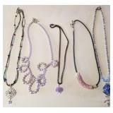 Z - FIVE COSTUME JEWELRY NECKLACES (J48)
