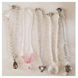 Z - FIVE COSTUME JEWELRY NECKLACES (J116)