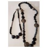 Z - TWO PIECES LAVA STONE JEWELRY (J79)