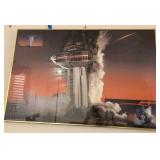 Z - LANDMARK CASINO-HOTEL IMPLOSION PHOTO FRAMED