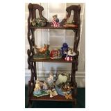 Z - CURIO DISPLAY SHELF WITH FIGURINES (J234)