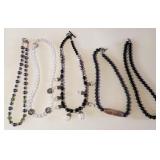 Z - FIVE COSTUME JEWELRY NECKLACES (J58)