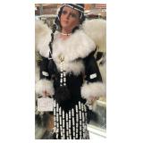 PORCELAIN NATIVE AMERICAN INDIAN DOLL