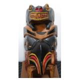 FIRST NATION COASTAL SEA EAGLE MASK w/ FROG TOTEM