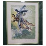 AUTHENTIC SALVADOR DALI ORIGINAL WOODCUT ON PAPER