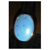 14KT GOLD TURQUOISE w/ PYRITE MATRIX
