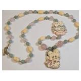 11 - VINTAGE BONE BEADED NECKLACE(B2)