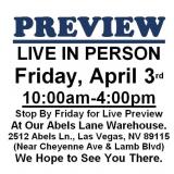 PREVIEW LIVE IN PERSON - Friday, April 3rd