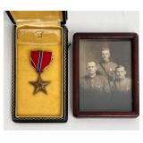 WW2 BRONZE STAR FOR HEROISM IN COFFIN CASE